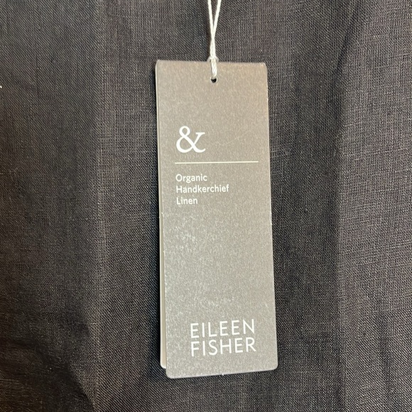 Eileen Fisher black organic linen bateau neck casual dress size S/P - Picture 3 of 8